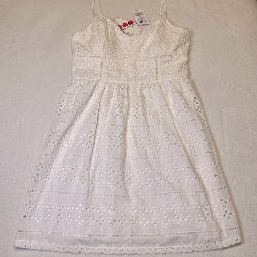 White Lace Fit & Flare Lace Dress